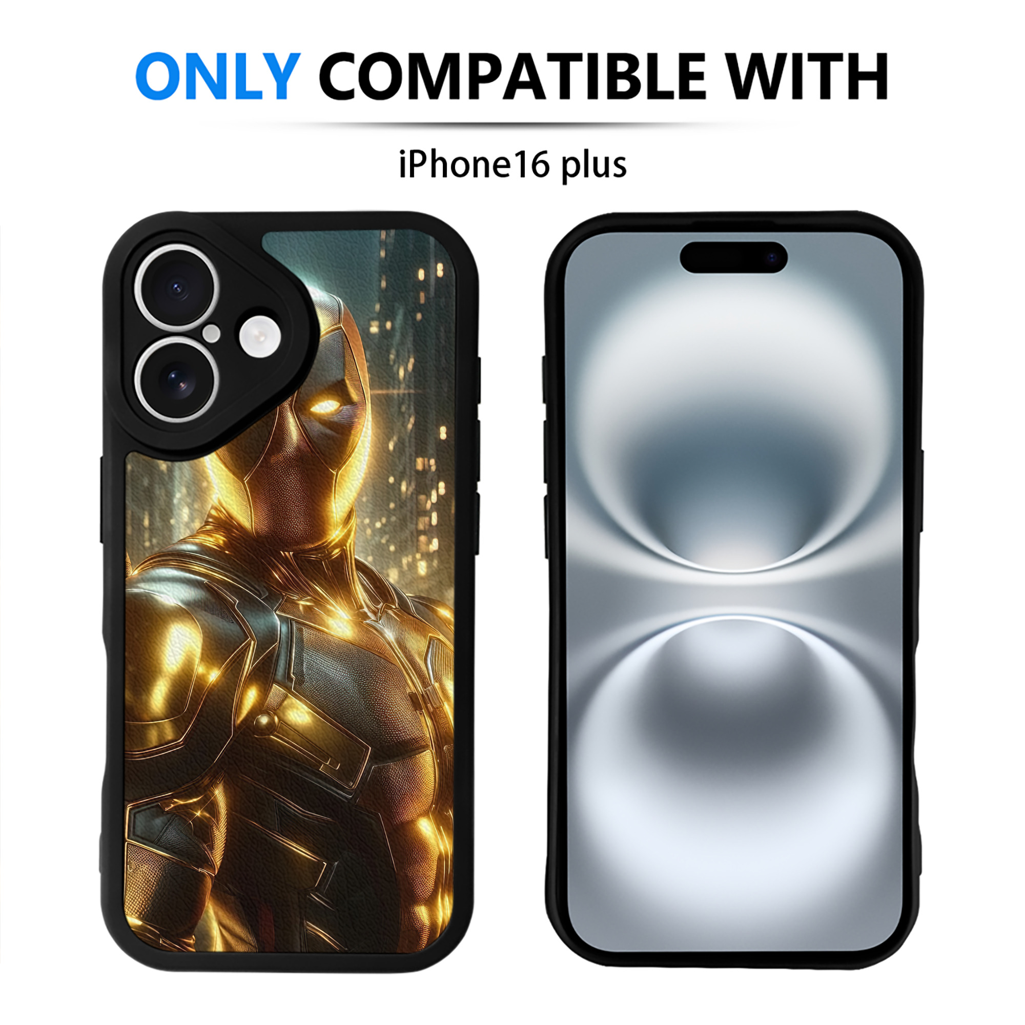 （画像用） Deadpool デッドプール 【iPhone 16シリーズ対応】シリコンスマホケース（レザー調） 材質：シリコン